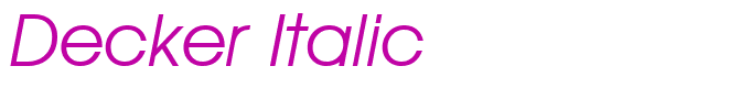 Decker Italic